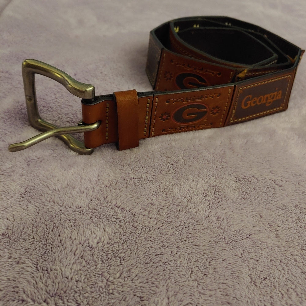University of Georgia bulldogs leather belt